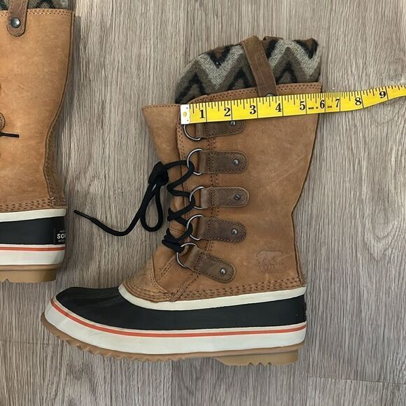 Sorel Womens Joan Of Arctic Suede Chevron Knit II Waterproof Boots Womens Size 7 - Picture 12 of 15